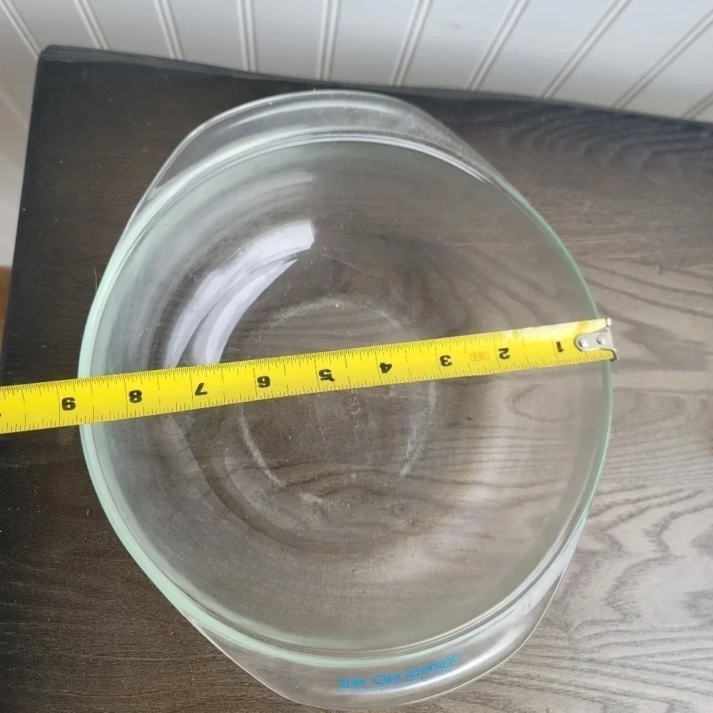 Vintage Pyrex #024 Clear Advantage Glass Round Quart 8.5